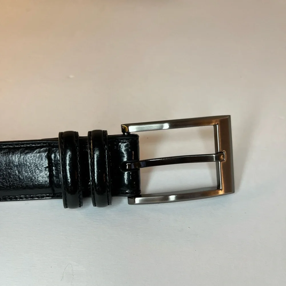 CHF Handcrafted Genuine Leather‎ Dress Belt Black Unisex Size 41”